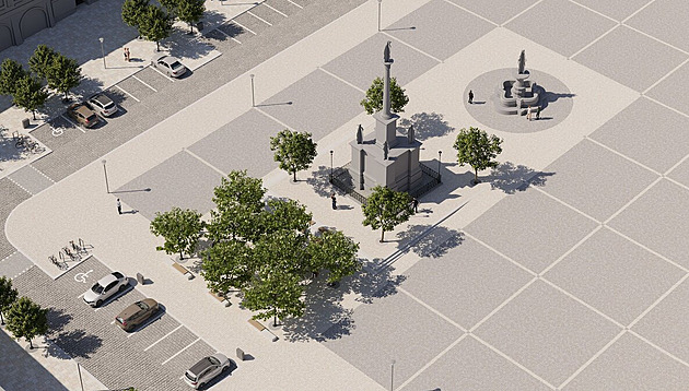 Kroměřížské náměstí má být přívětivější, přibude zeleně a omezí se parkování