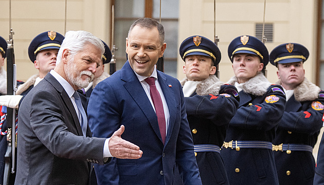 Pavel na Hradě přivítal polského prezidenta. Sdílíme společné postoje, řekl