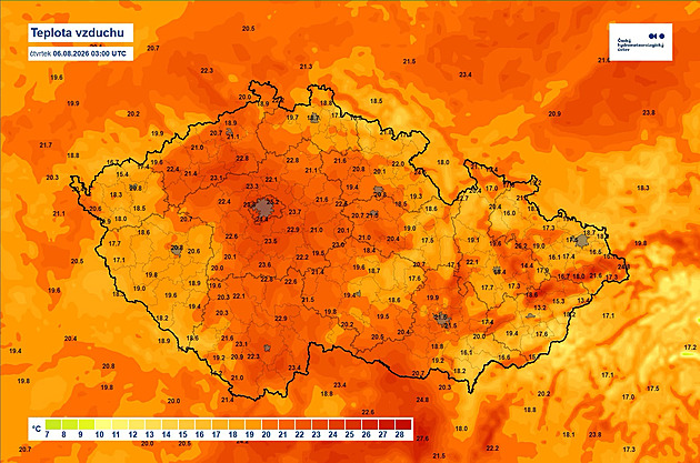 Praha se probudila do nejteplejšího rána v Česku